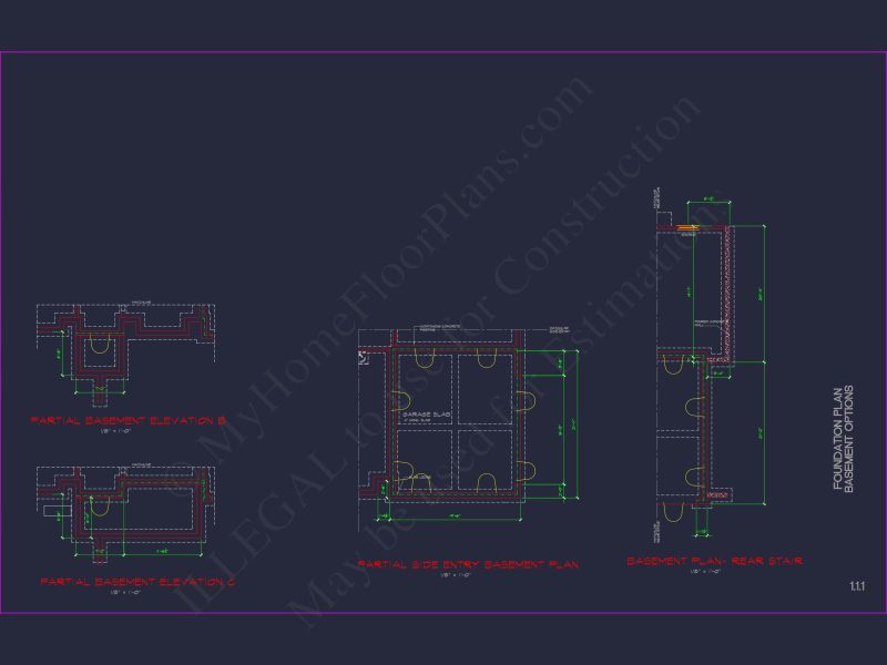 Classic Suburban house Plan: Floor Blueprint with CAD Designs