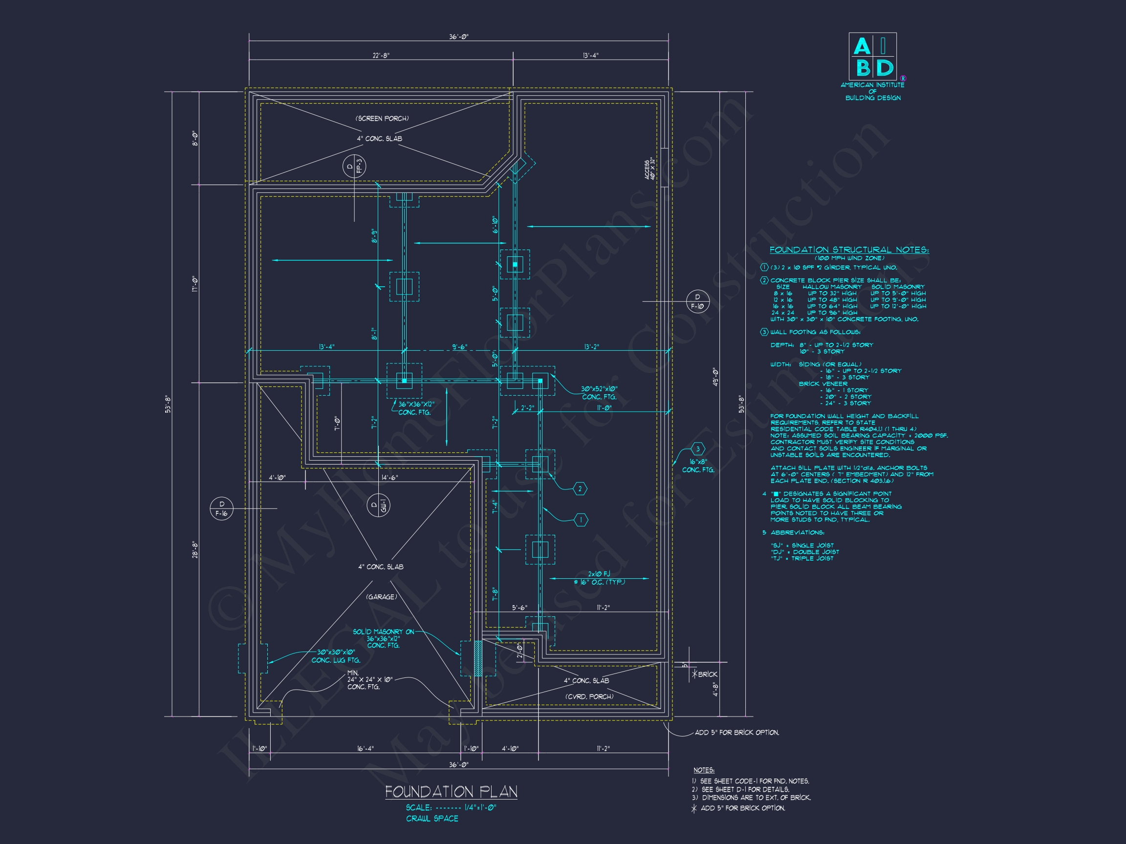 Classic Suburban Home Plan with 2-Story Design and CAD Blueprint