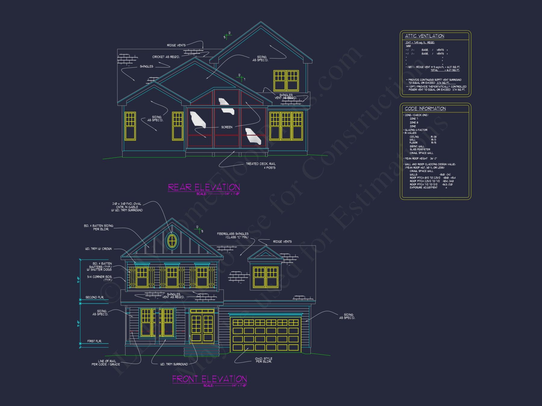 Classic Suburban house Plan with Detailed Floor Blueprints