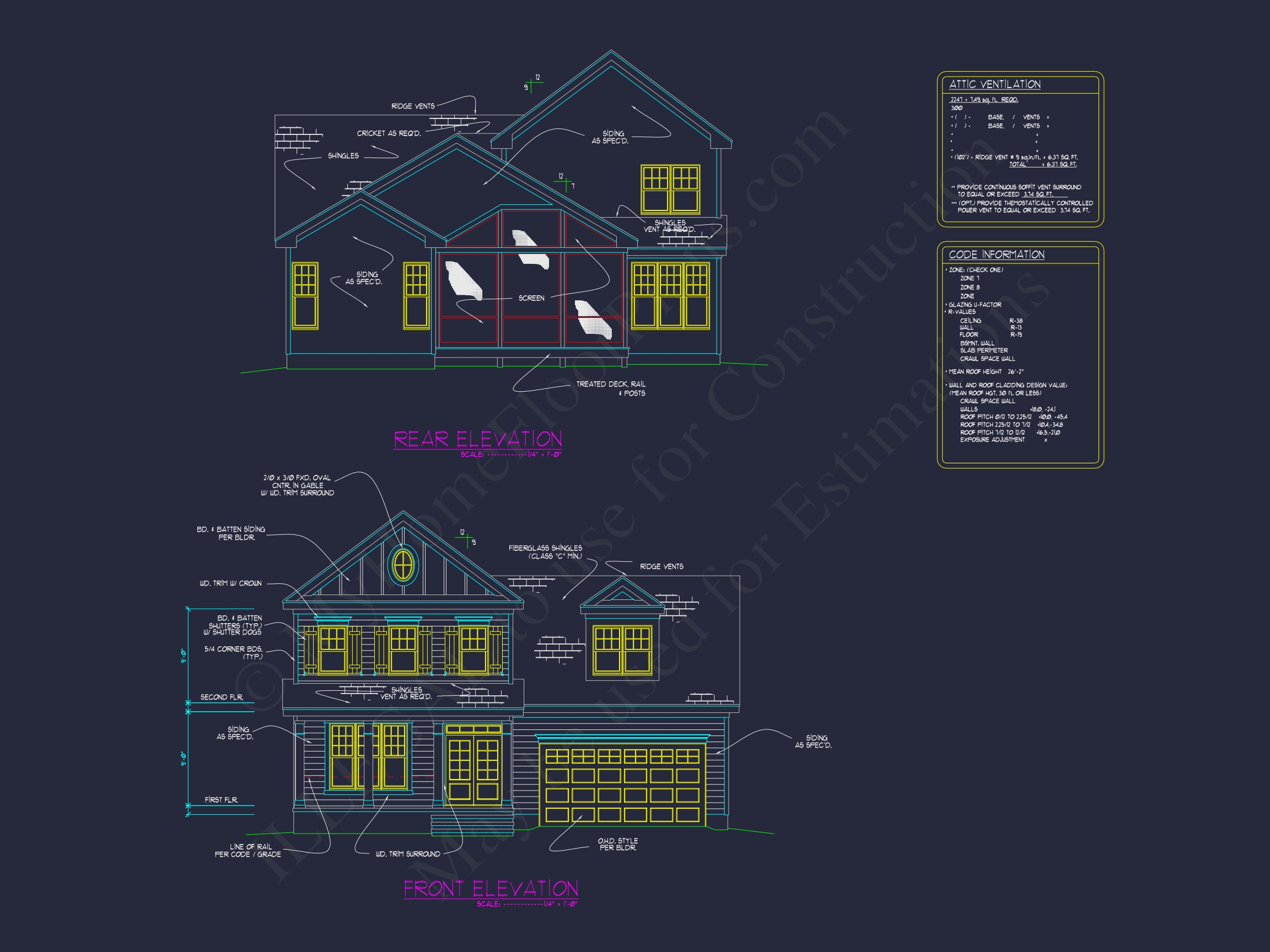 Classic Suburban Home Plan with Detailed Floor Blueprints