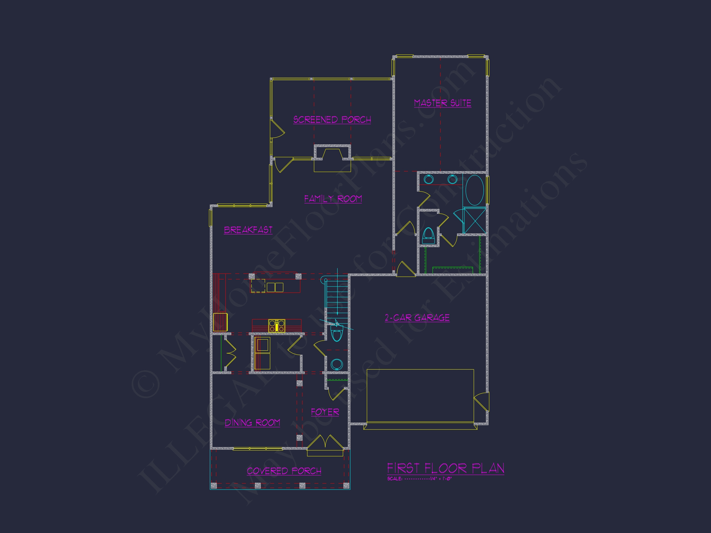 Classic Suburban Home Plan with Detailed Floor Blueprints