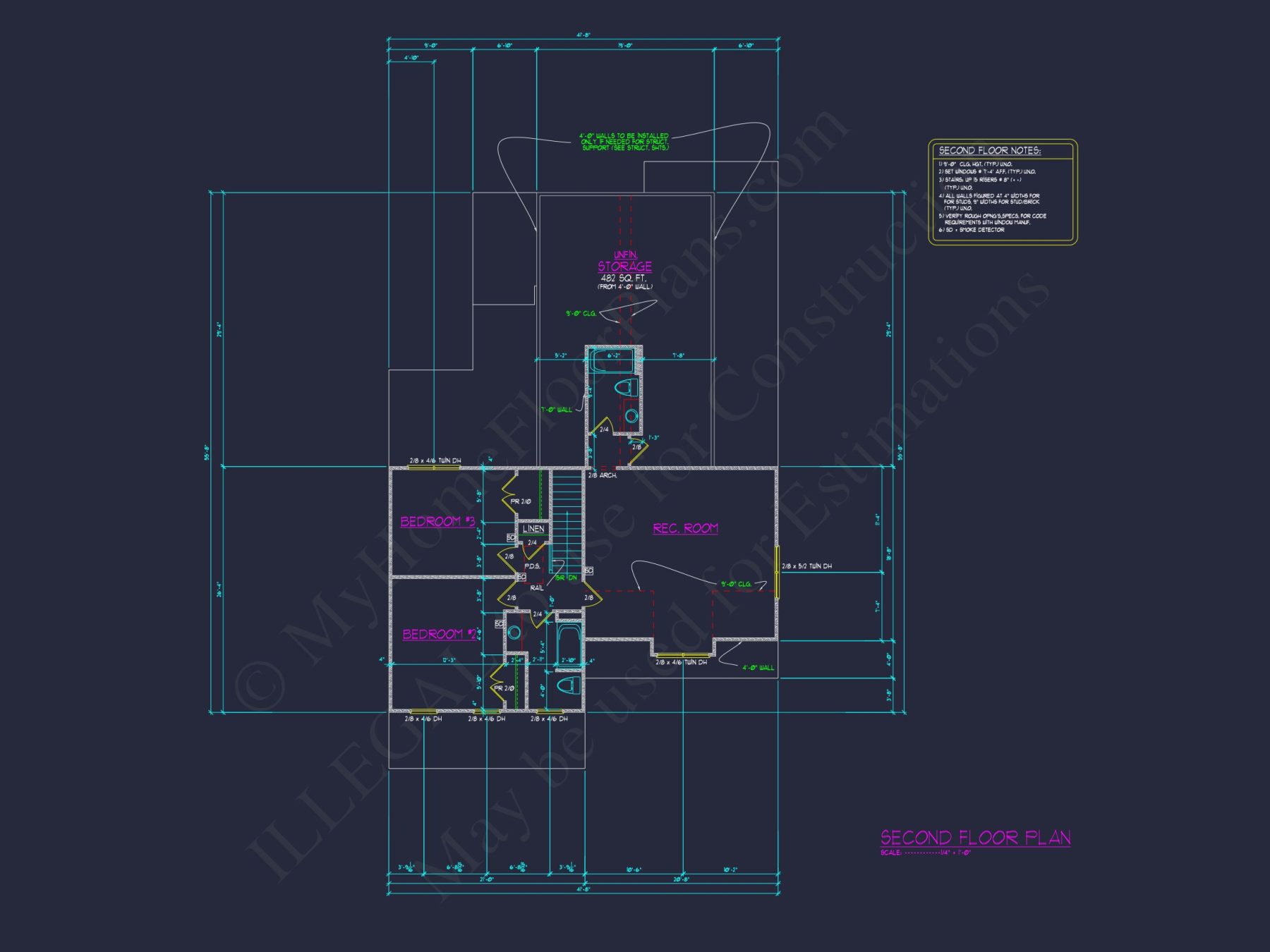 Classic Suburban house Plan with Detailed Floor Blueprints