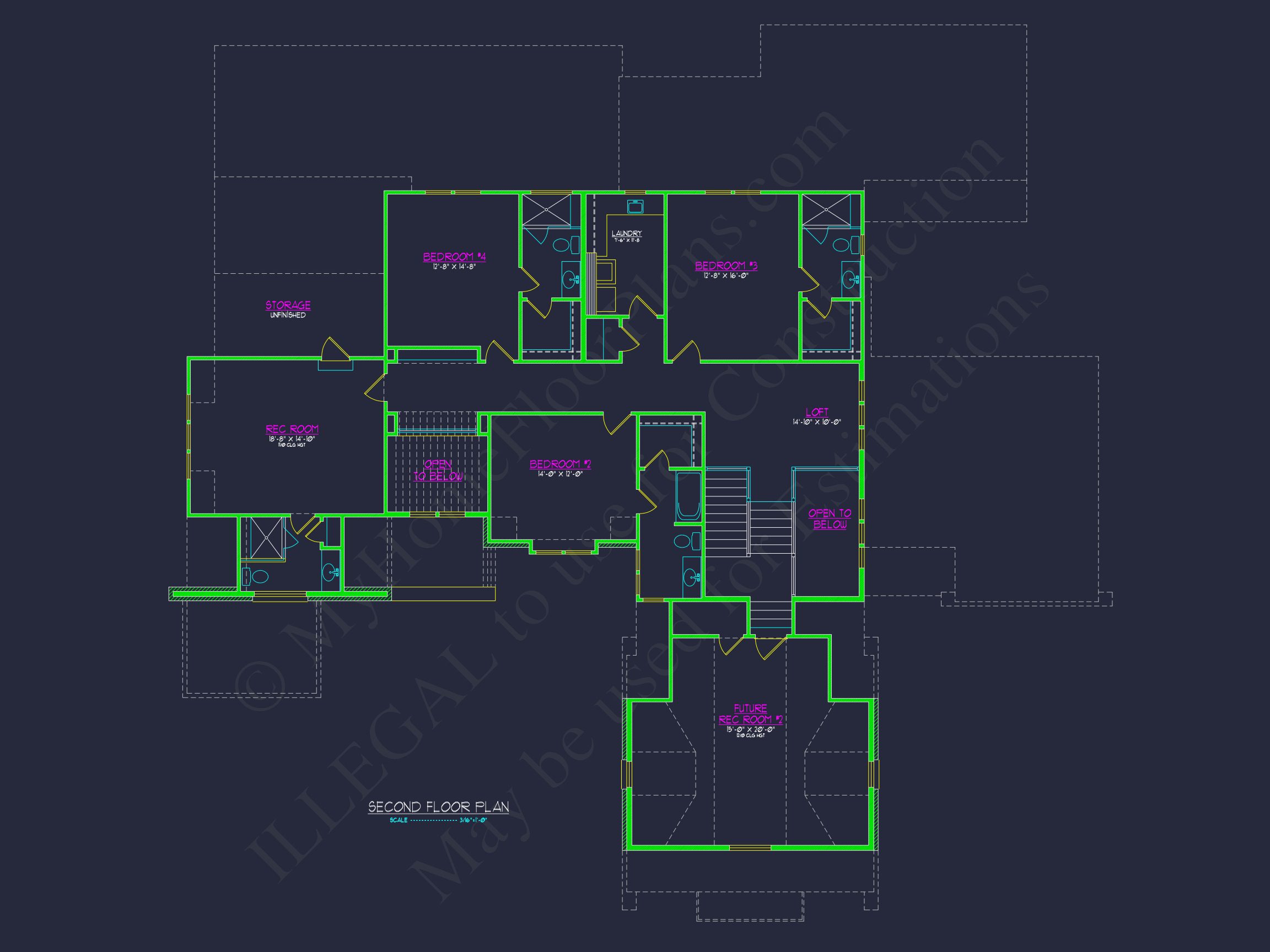 Classic Tudor Floor Plan - house CAD Architecture Design