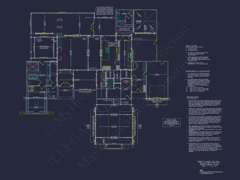 Classic Tudor Floor Plan - house CAD Architecture Design