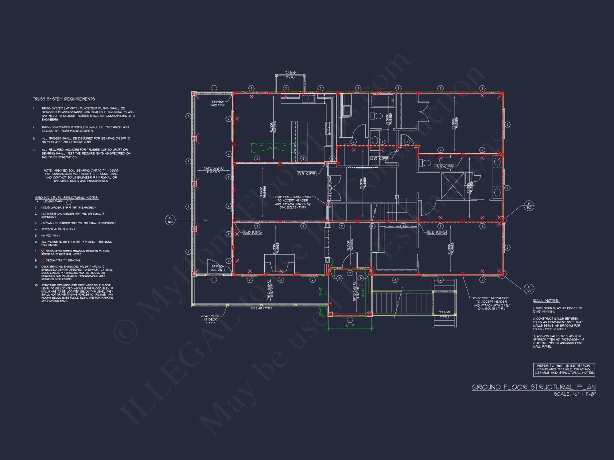 Classic Two-Story house Floor Plan with a Craftsman Touch