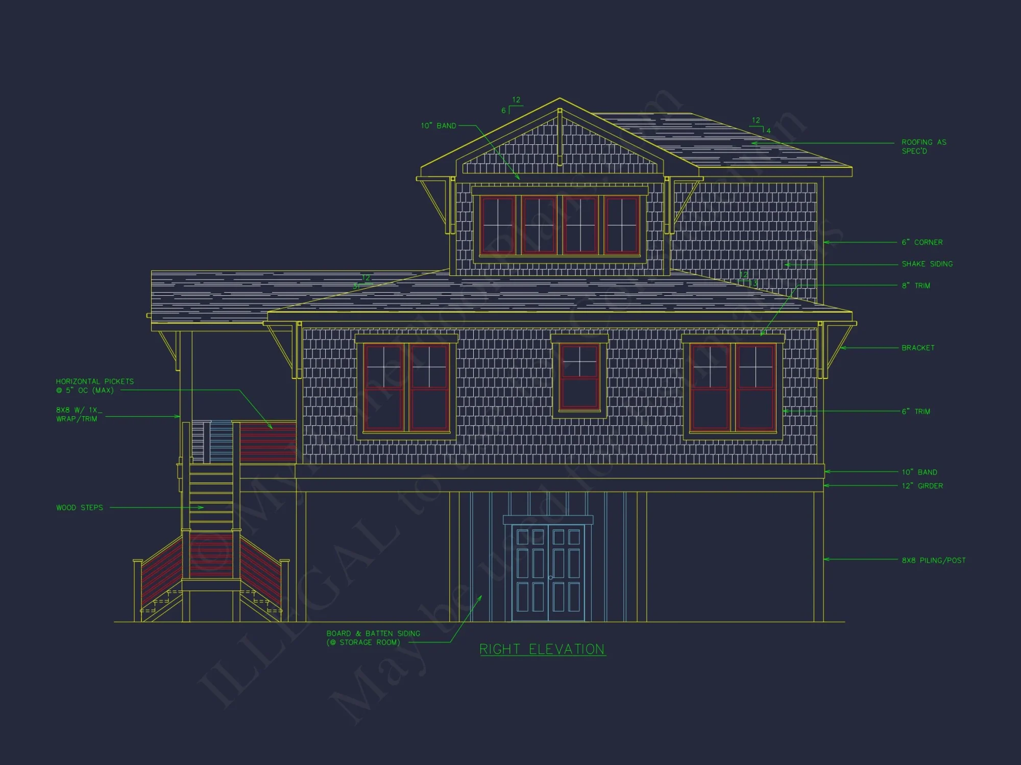 Classic Two-Story house Floor Plan with a Craftsman Touch