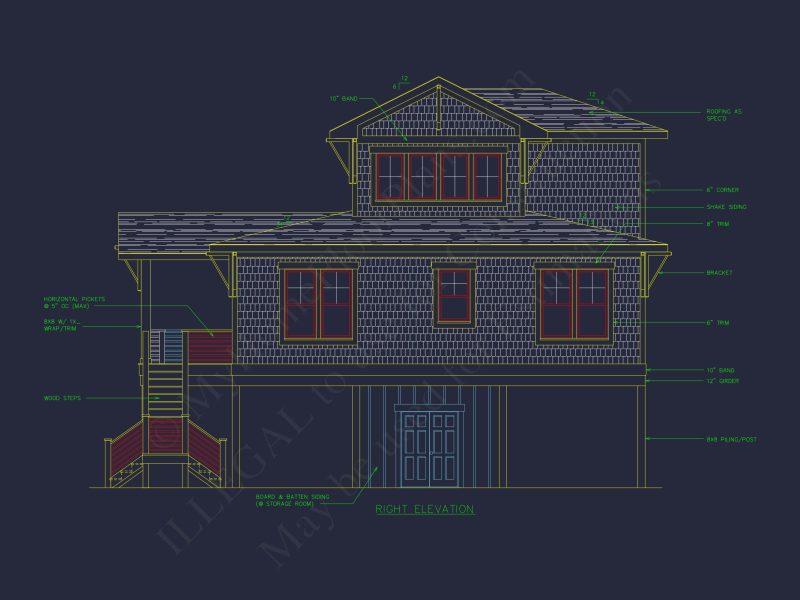 Classic Two-Story house Floor Plan with a Craftsman Touch