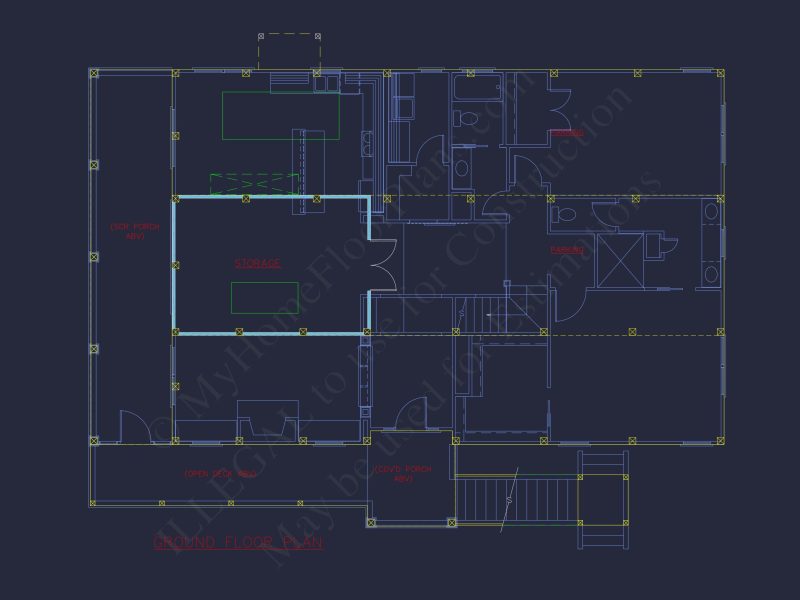 Classic Two-Story house Floor Plan with a Craftsman Touch