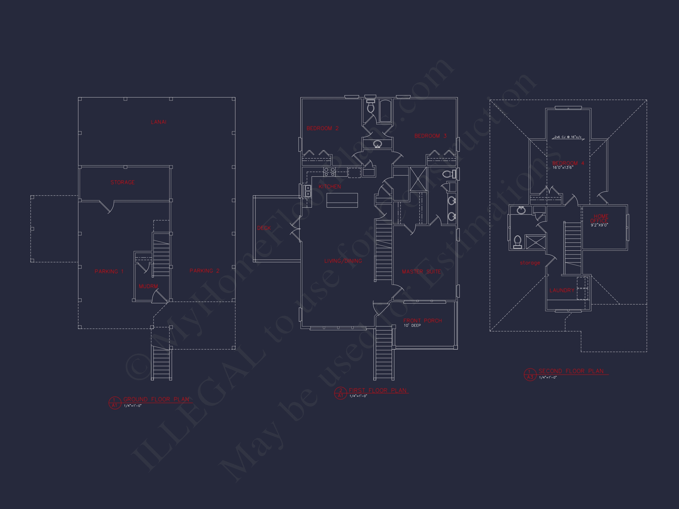 Coastal 2.5-Story house Plan: 4 Bed,3 Bath,Open Floor