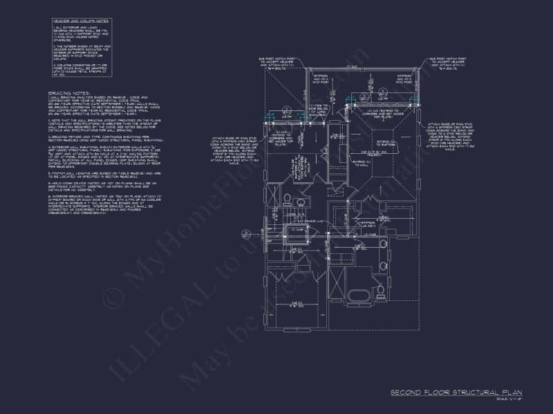 Coastal 3-Story 4 BR Beach house Floor Plan & Blueprint Designs
