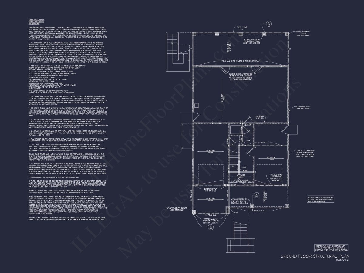 Coastal 3-Story house Plan: 3 Bed, 3 Bath, Elevator, CAD