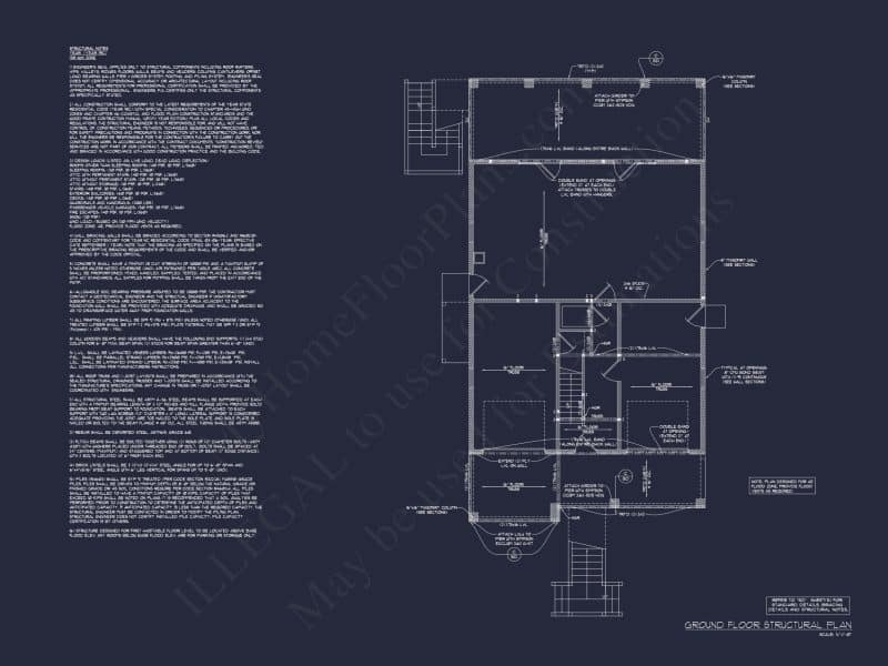 Coastal 3-Story house Plan: 3 Bed, 3 Bath, Elevator, CAD