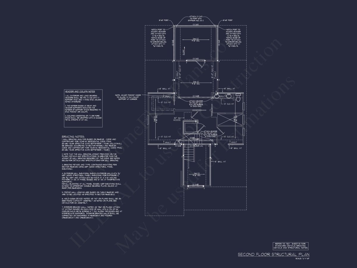 Coastal 3-Story house Plan: 3 Bed, 3 Bath, Elevator, CAD