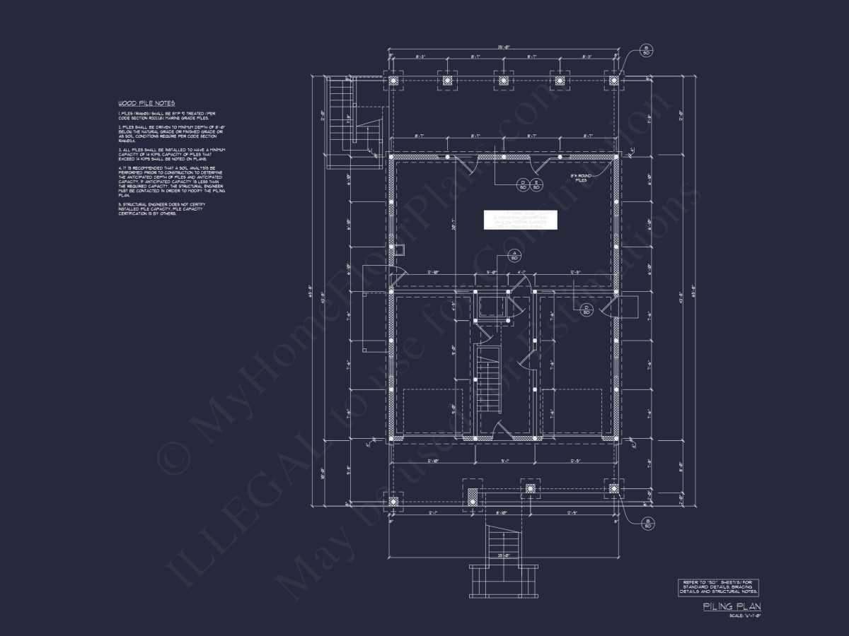 Coastal 3-Story house Plan: 3 Bed, 3 Bath, Elevator, CAD