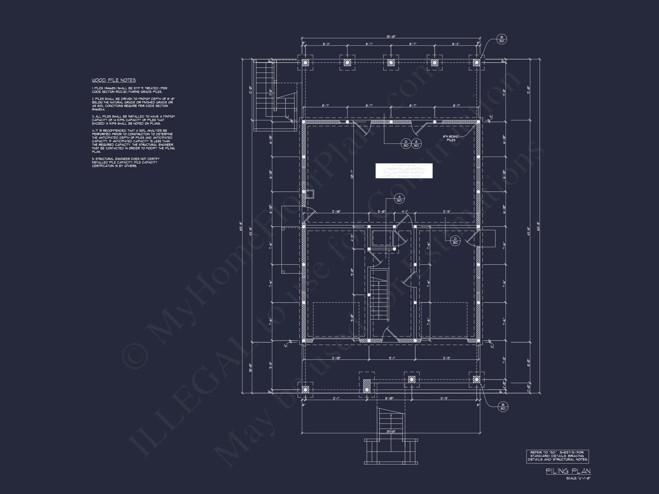 Coastal 3-Story Home Plan: 3 Bed,3 Bath,Elevator,CAD