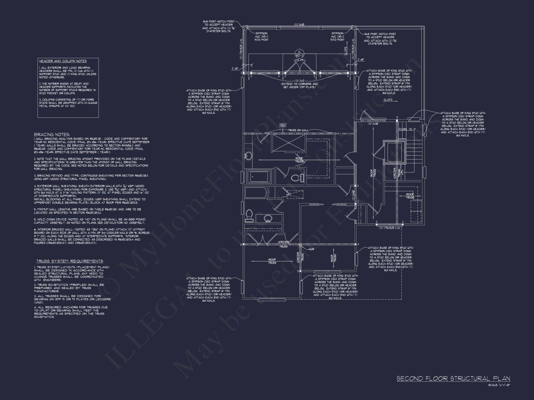 Coastal 4-Bedroom house Floor Plan: 3086 Sq Ft, 2.5 Story