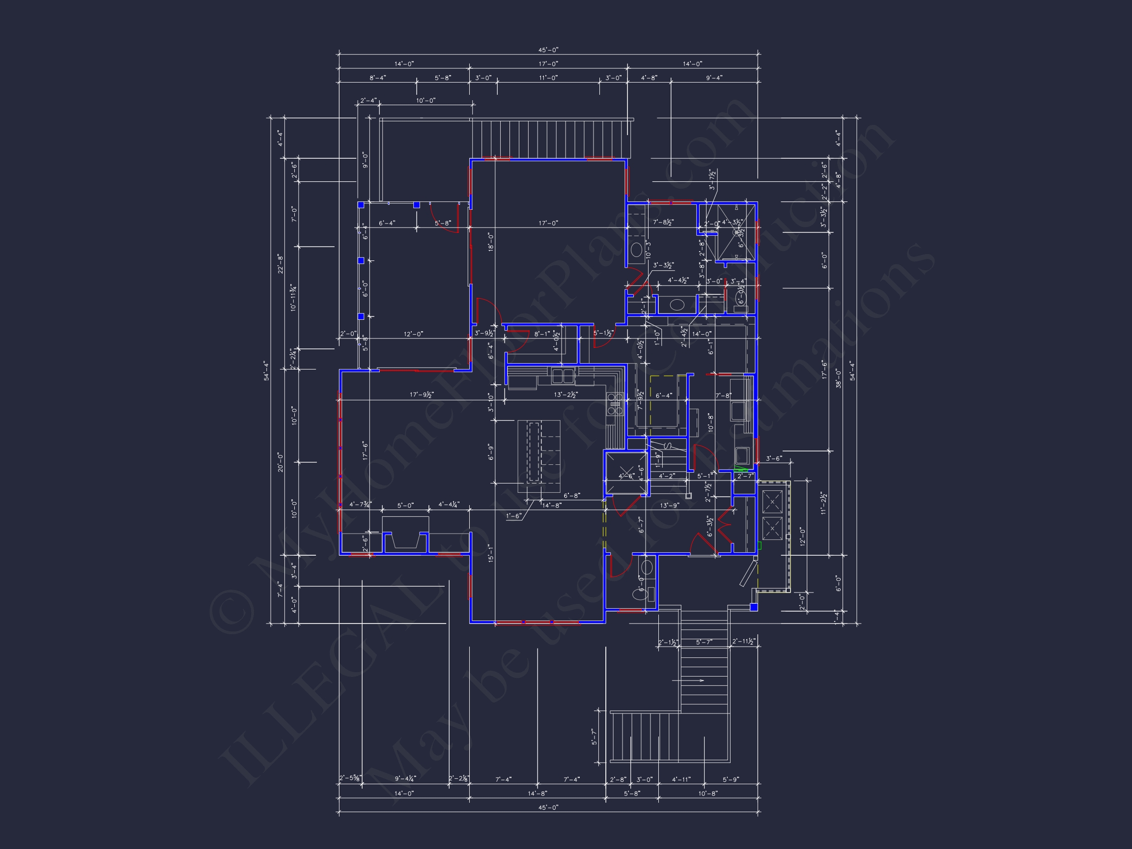 Coastal Beach House Floor Plan with 2.5 Stories and CAD Design