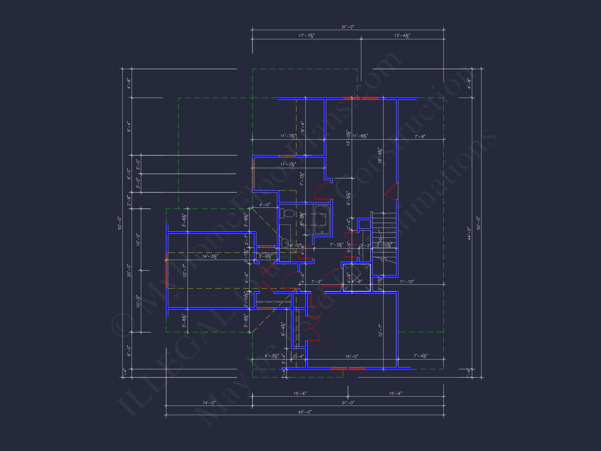 Coastal Beach House Floor Plan with 2.5 Stories and CAD Design