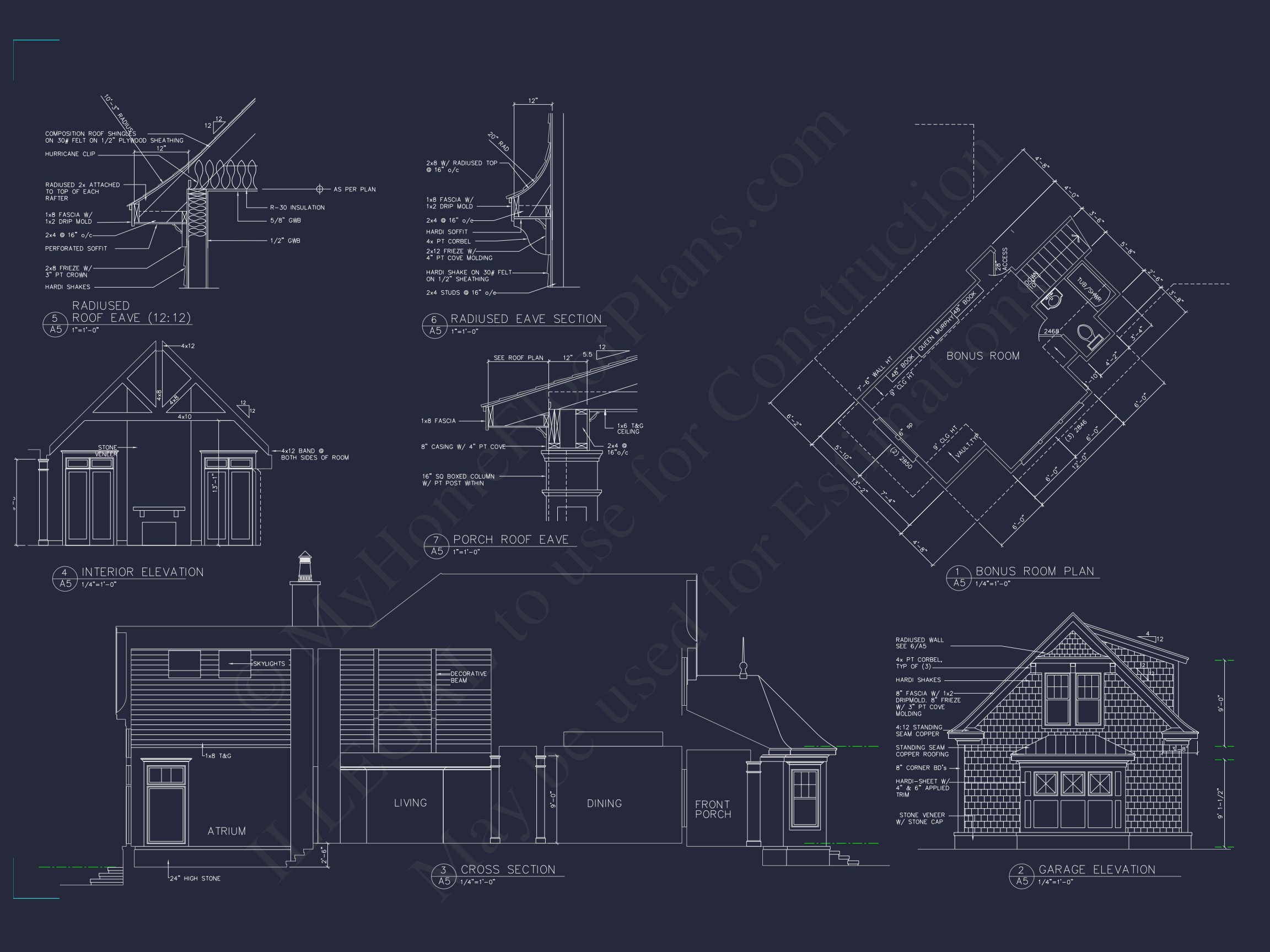 Coastal Craftsman house Plan: 4-Bed,3-Bath Floor Plan Blueprint