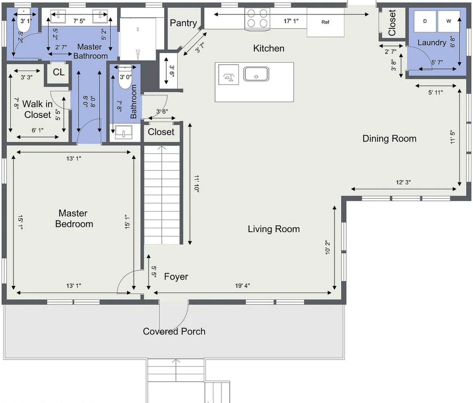 Coastal Craftsman house Plan with Open Floor Designs and CAD Blueprints