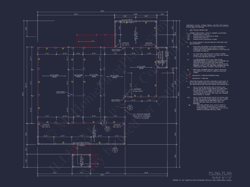 Coastal Craftsman house Plan with Open Floor Designs and CAD Blueprints