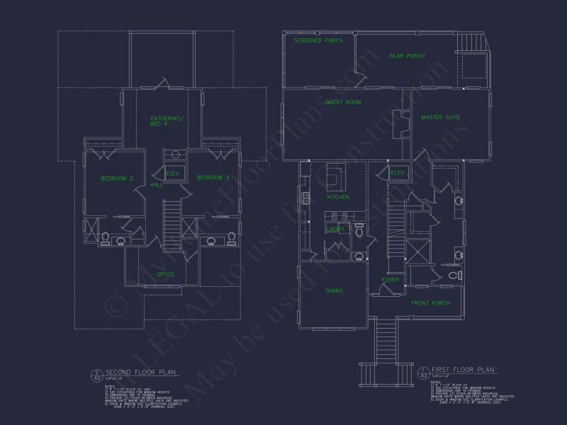 Coastal house Design with 3 Floors – Floor Plan and CAD