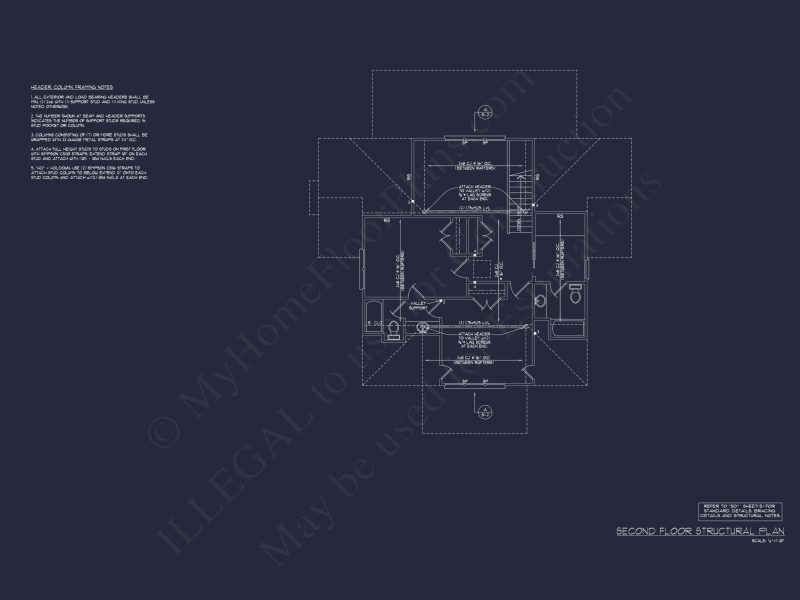 Coastal house Floor Plan: 3-Bed, 2-Story Blueprint