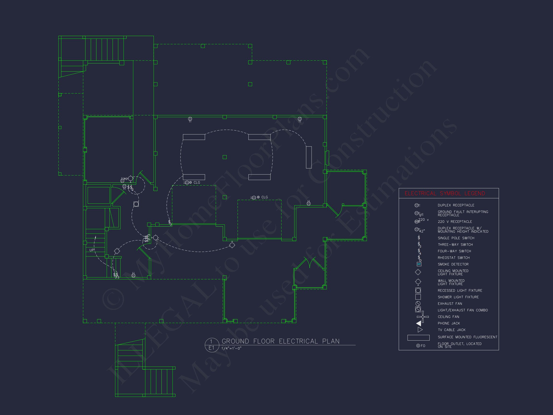 Coastal house Floor Plan: 3-Bed,2374 Sq Ft,CAD Blueprint