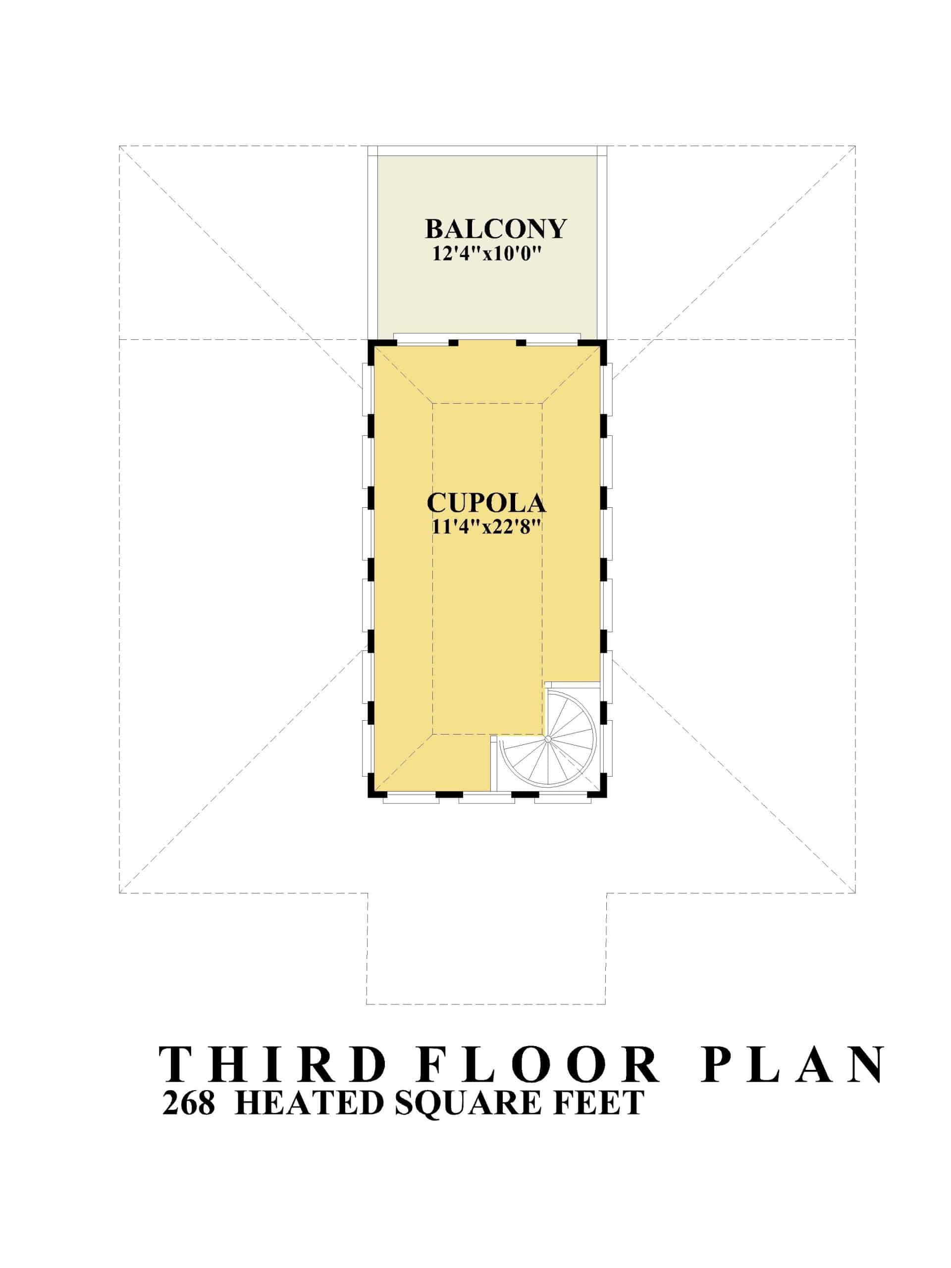 Coastal house Floor Plan: 4-Story Design with CAD Blueprint