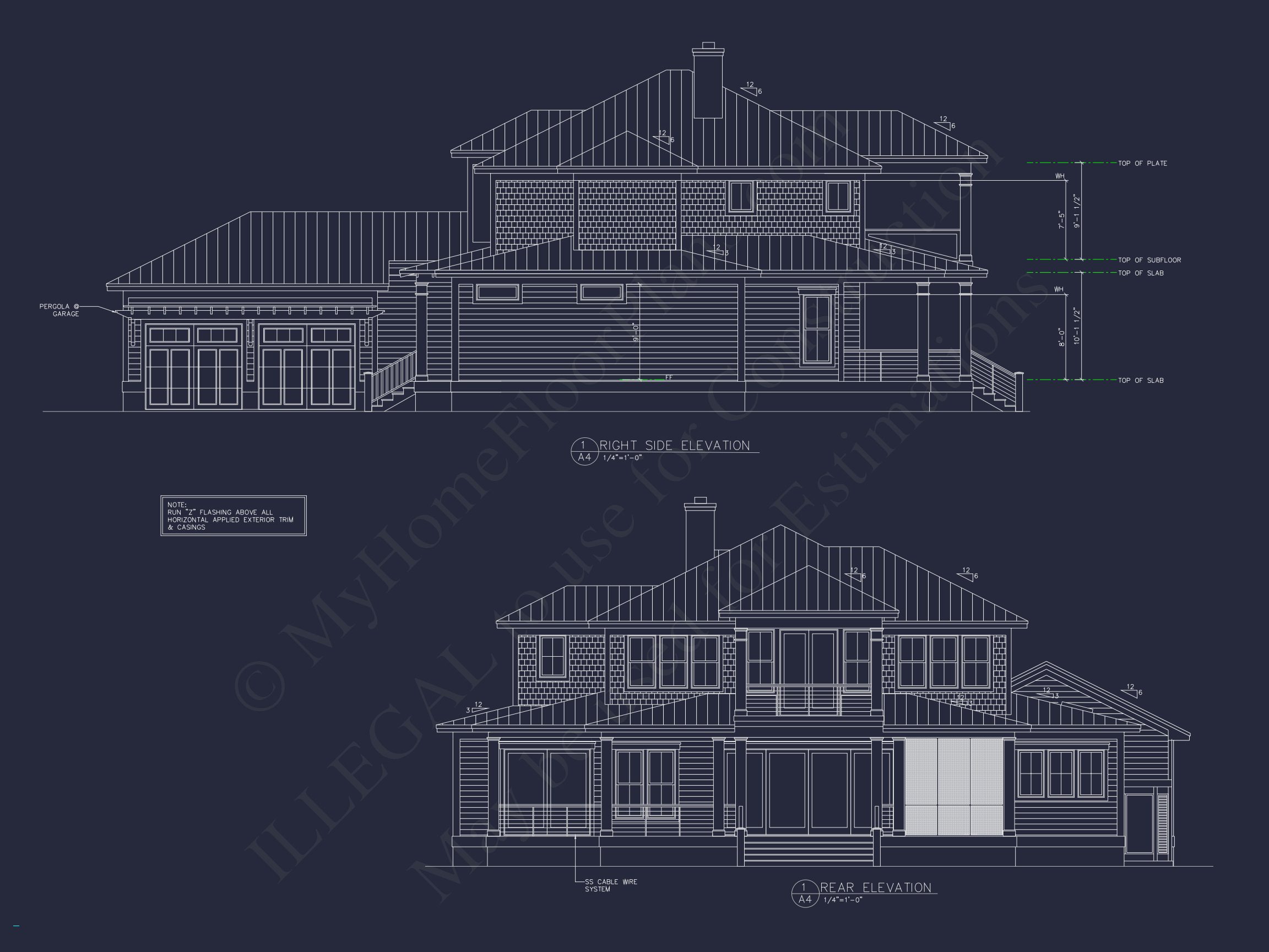 Coastal house Floor Plan - Modern Architecture Blueprint Designs