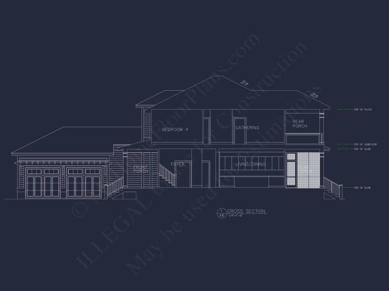 Coastal house Floor Plan - Modern Architecture Blueprint Designs