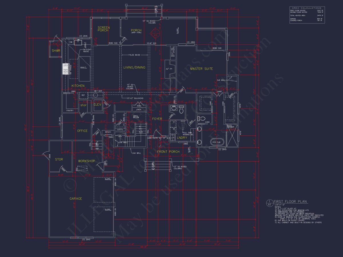 Coastal house Floor Plan - Modern Architecture Blueprint Designs