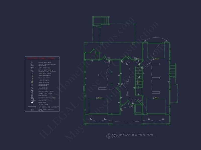 Coastal house Plan: 4-Bedroom, 3-Story Floor Plan Blueprint
