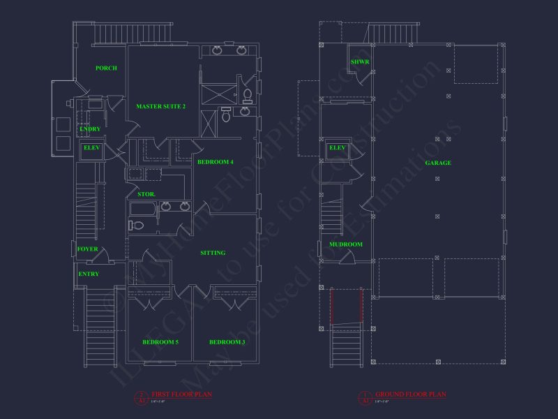 Coastal house Plan with 3 Floors, CAD Designs, & Blueprints