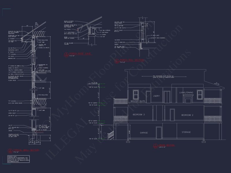 Coastal house Plan with 3 Floors, Elegant Designs, & CAD