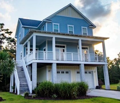 Coastal house Plan with 3 Floors, Elegant Designs, & CAD