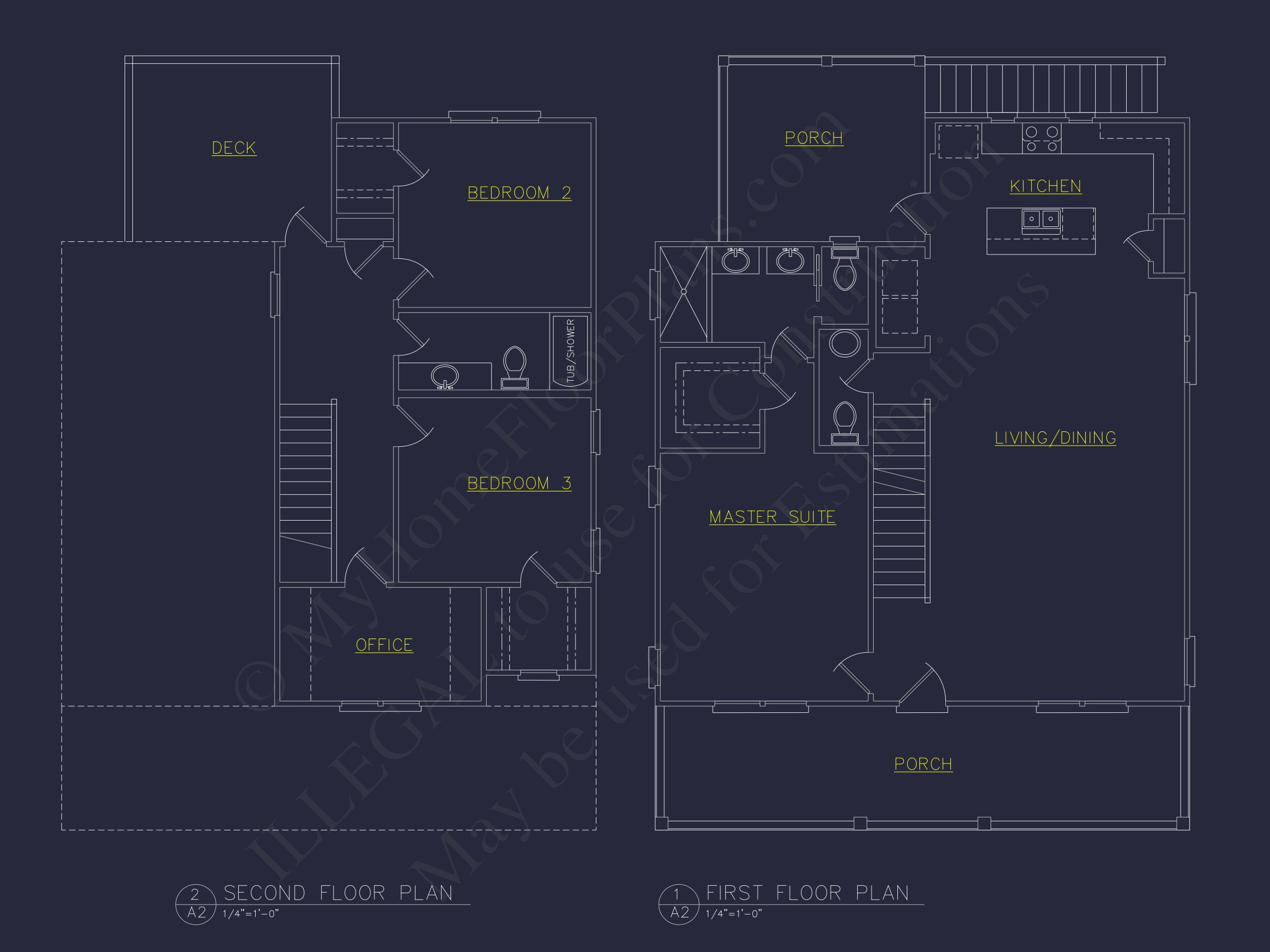 Coastal house Plan with 4 Beds,Open Floor Plan & CAD Designs