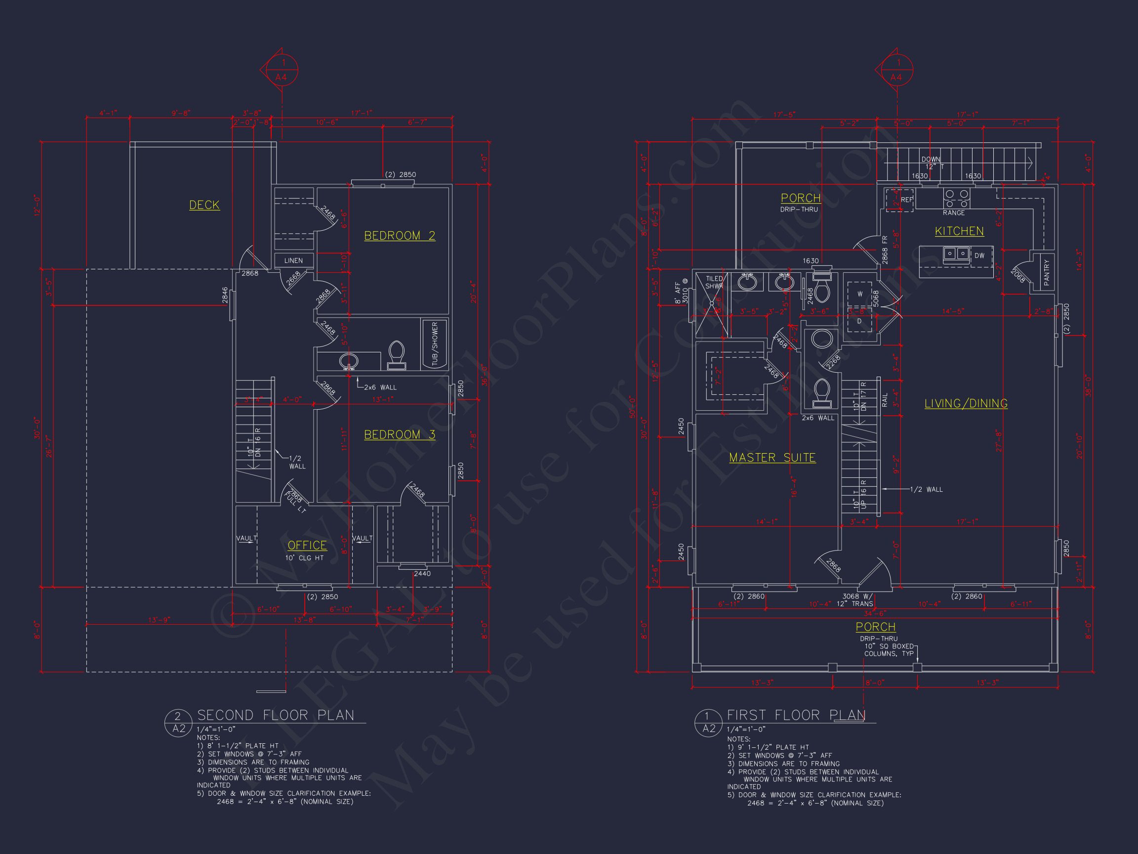 Coastal house Plan with 4 Beds,Open Floor Plan & CAD Designs
