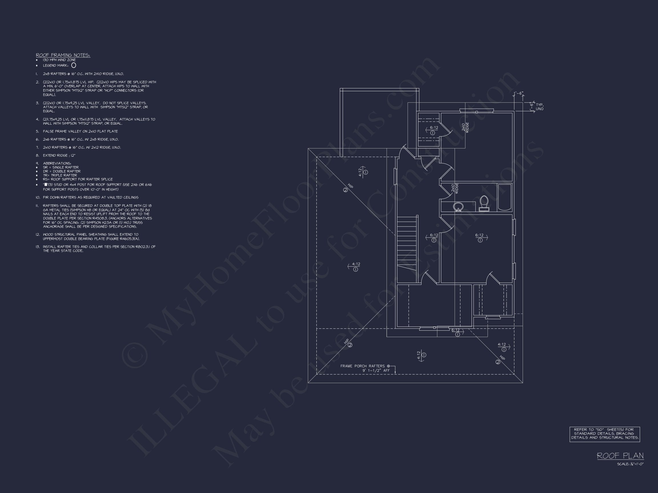 Coastal house Plan with 4 Beds,Open Floor Plan & CAD Designs
