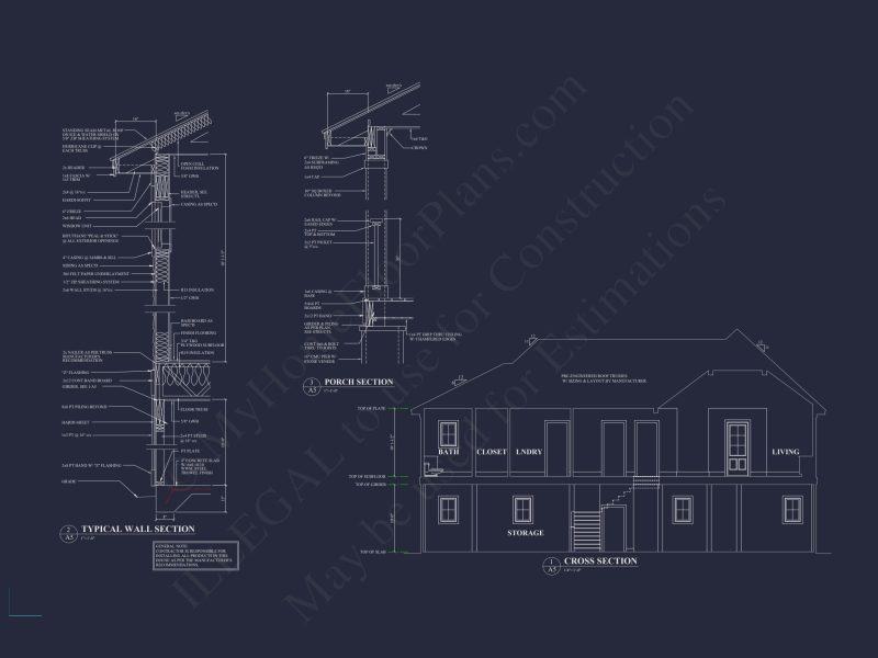 Coastal house Plan with CAD Designs and Spacious Floor Plan