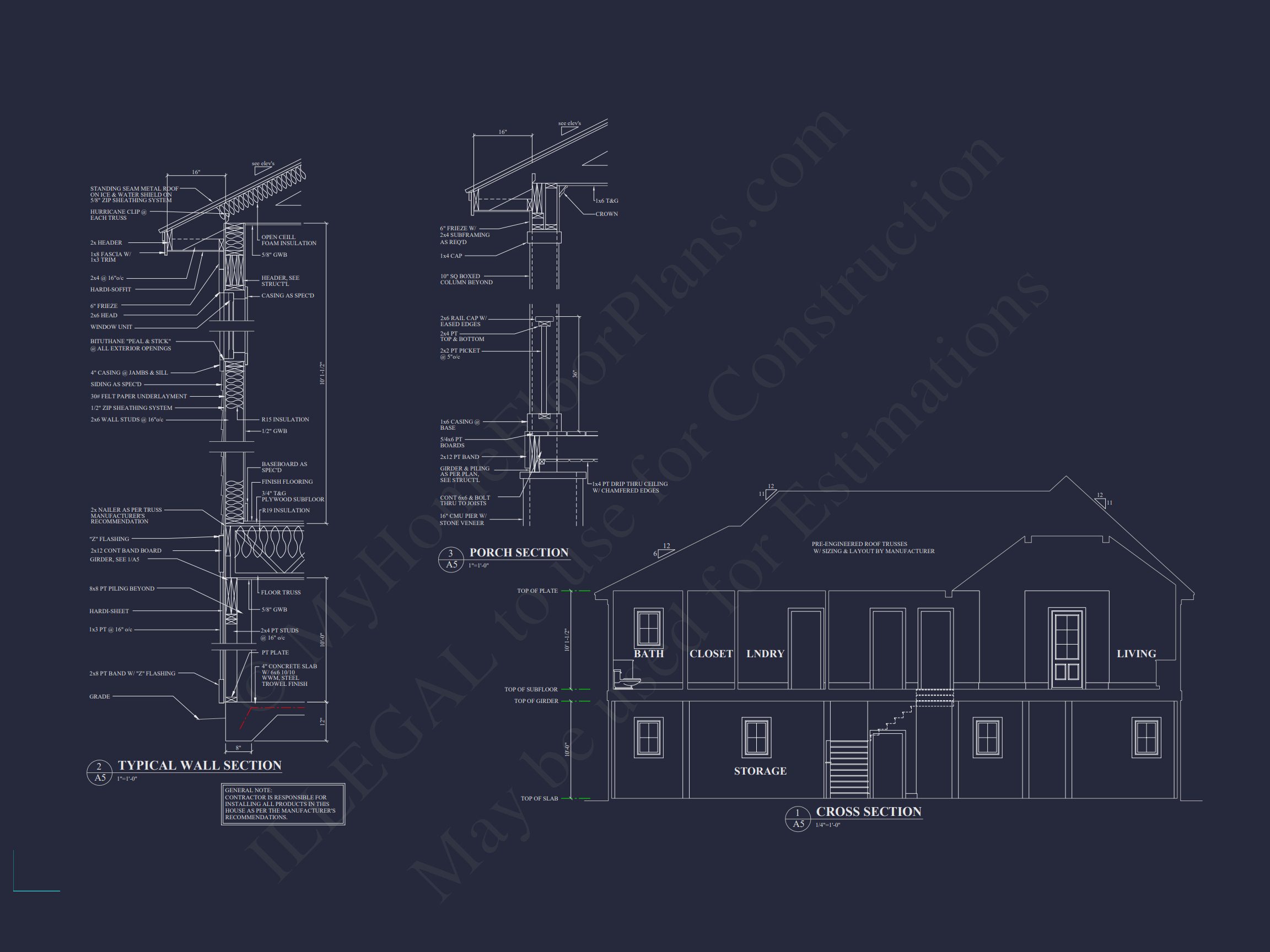 Coastal house Plan with CAD Designs and Spacious Floor Plan