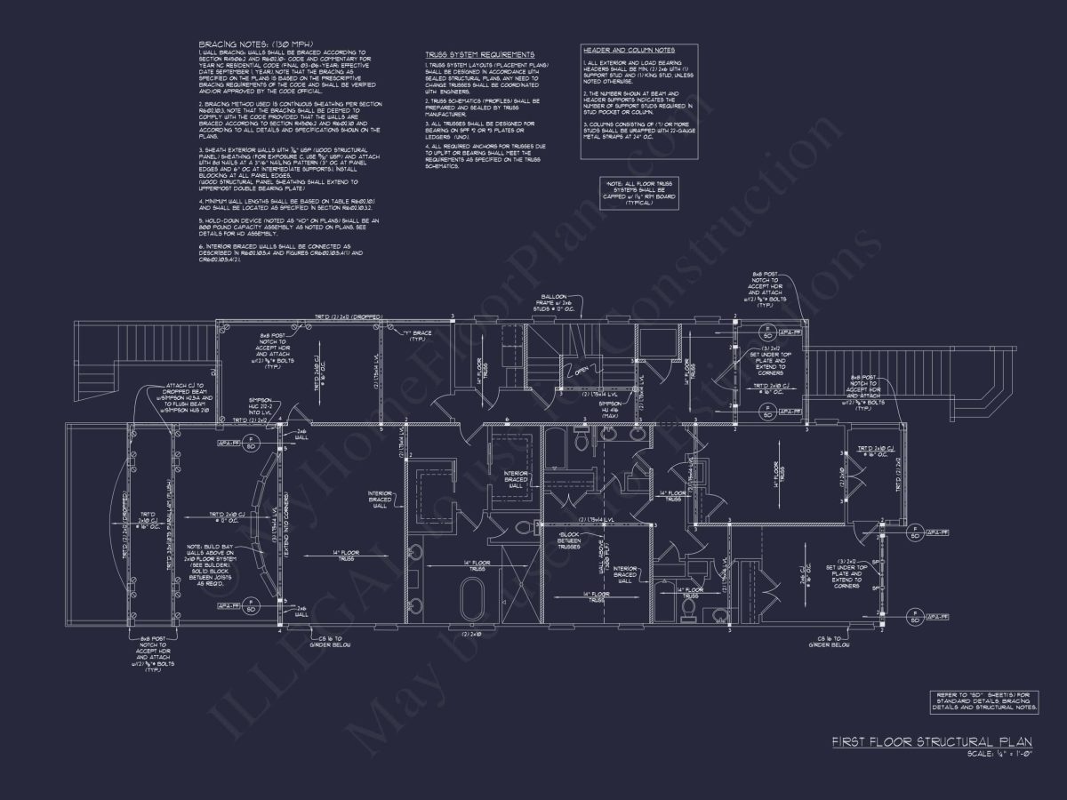 Coastal house Plan with CAD Floor Designs and Blueprint