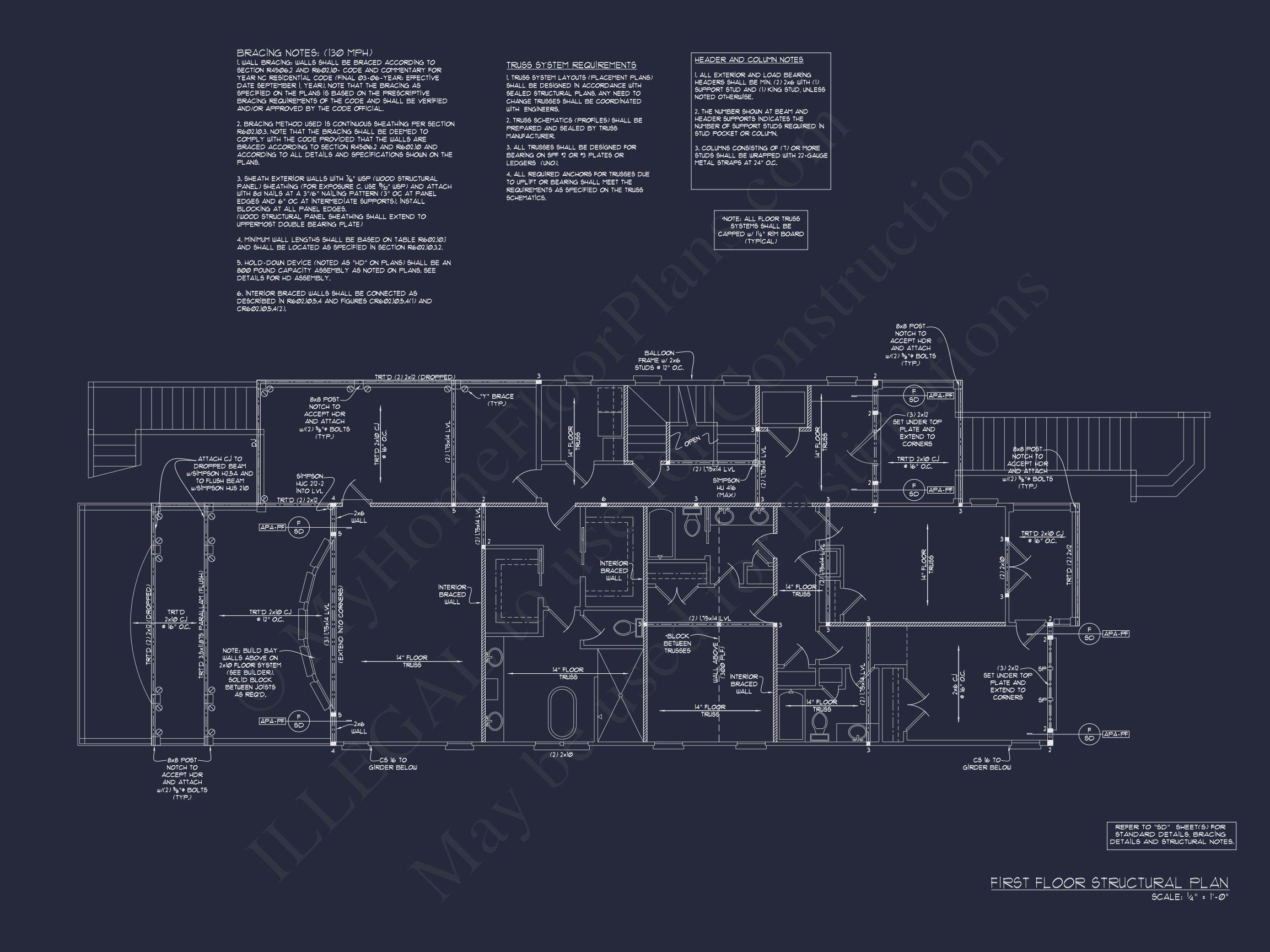 Coastal house Plan with CAD Floor Designs and Blueprint