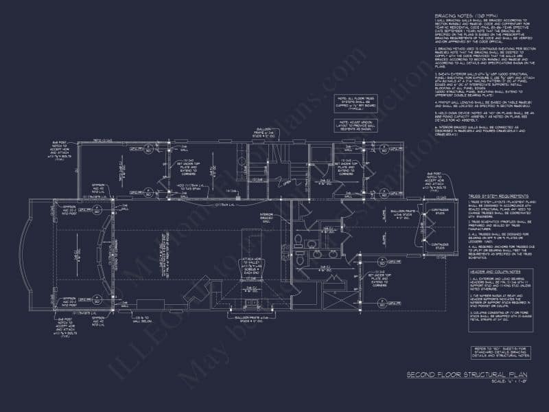 Coastal house Plan with CAD Floor Designs and Blueprint