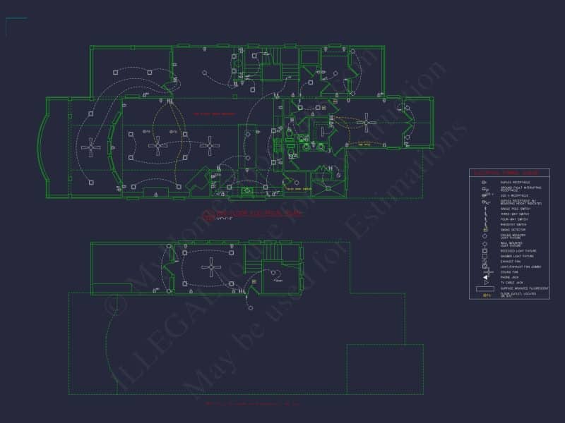 Coastal house Plan with CAD Floor Designs and Blueprint