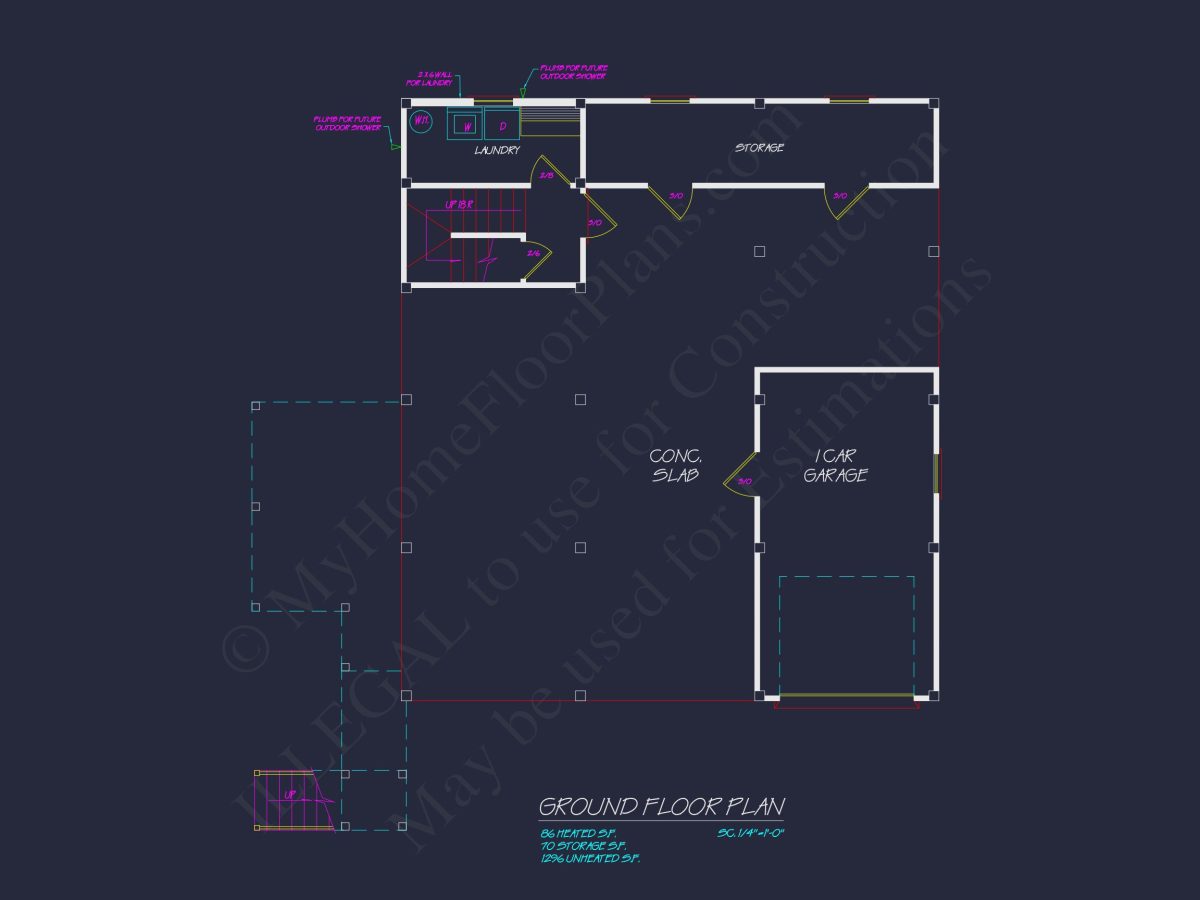 Coastal house Plan with Complete Floor Designs and Blueprints