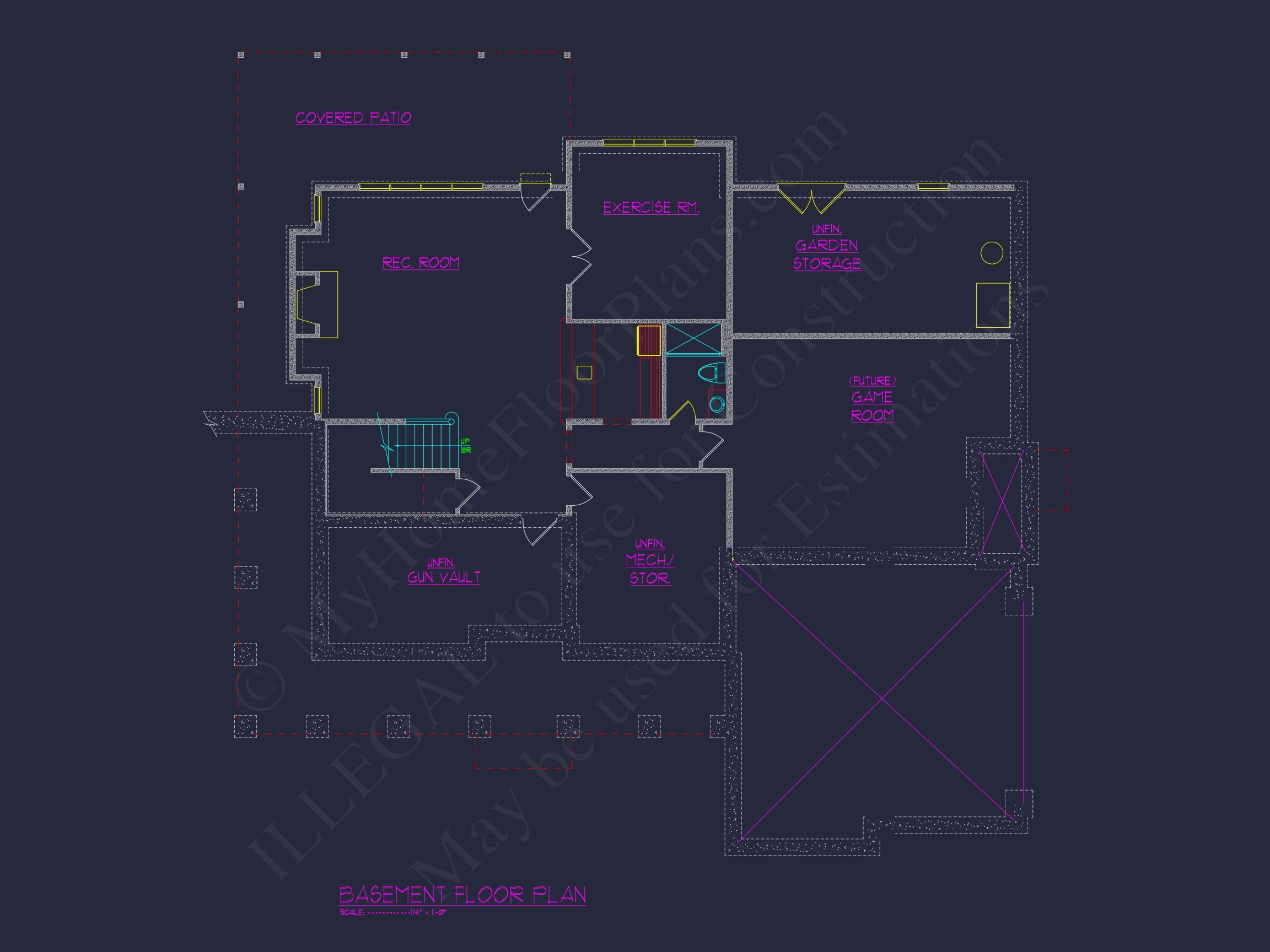 Colonial 2.5-Story Home Plan: 4 Bed,3 Bath,2-Car Garage