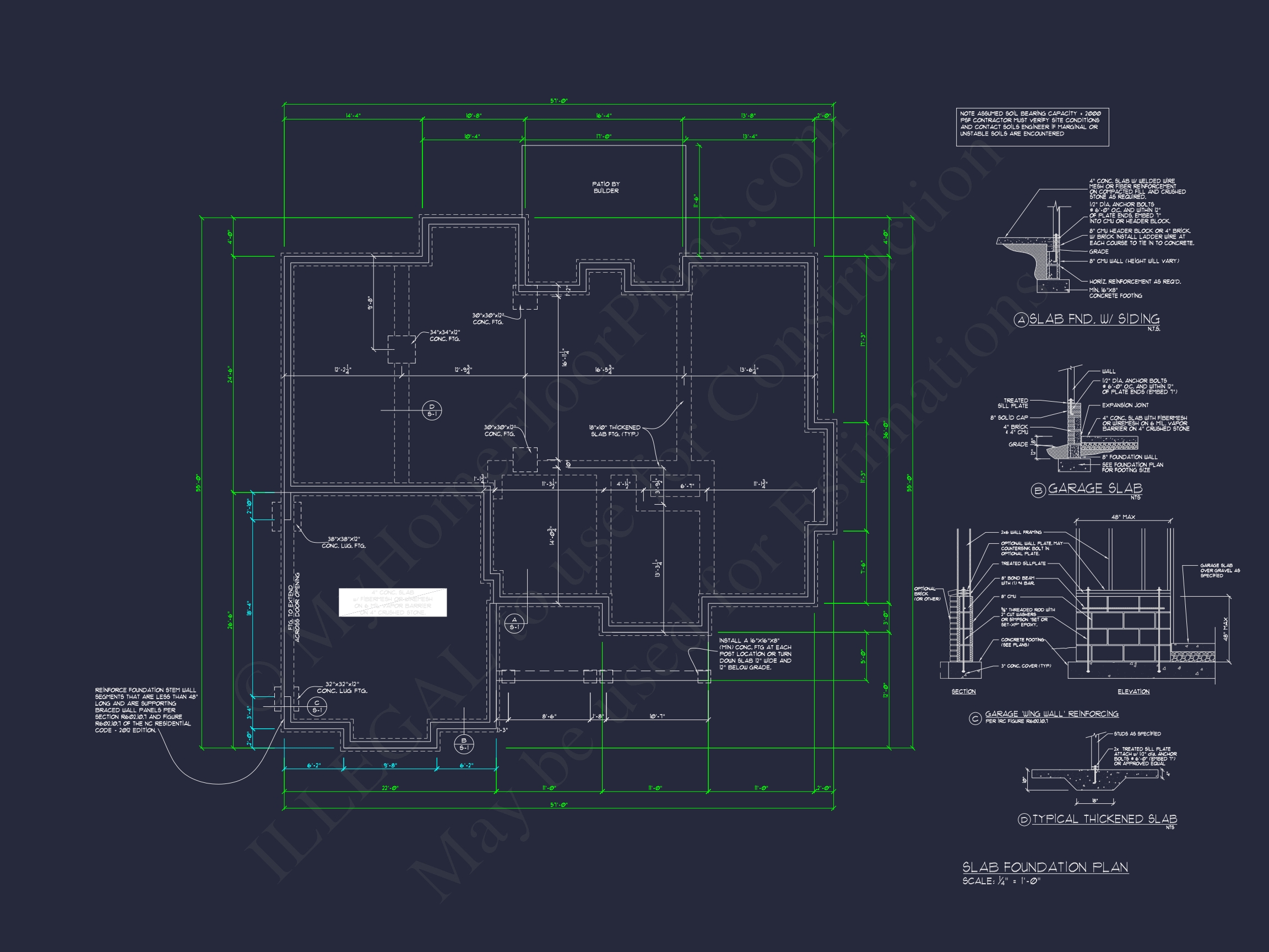 Colonial 2.5-Story Home Plan: 4 Bed,3 Bath,2-Car Garage