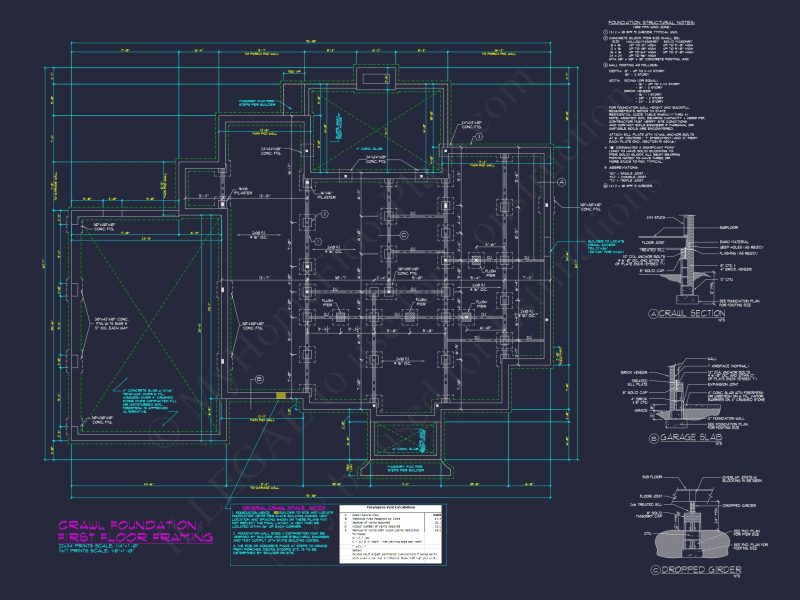 Colonial 4 Bed, 3 Bath 2-Story house Floor Plan & Blueprint