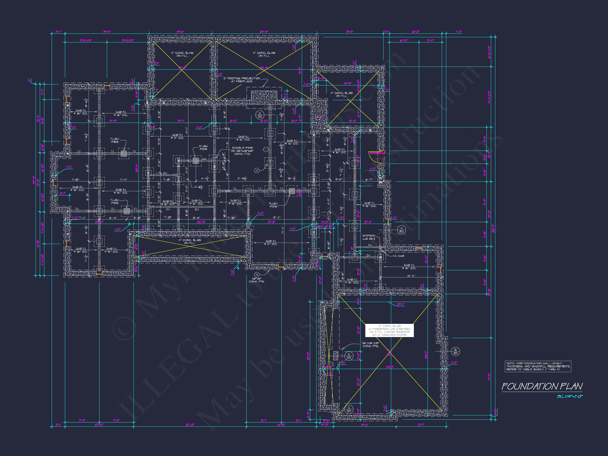 Colonial Craftsman Home: Floor Plan & Blueprint; CAD Design